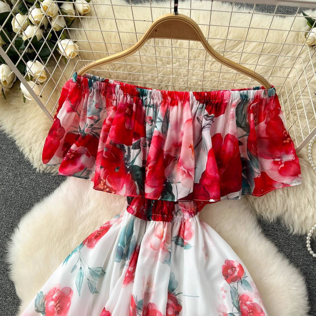 Robe rose rouge