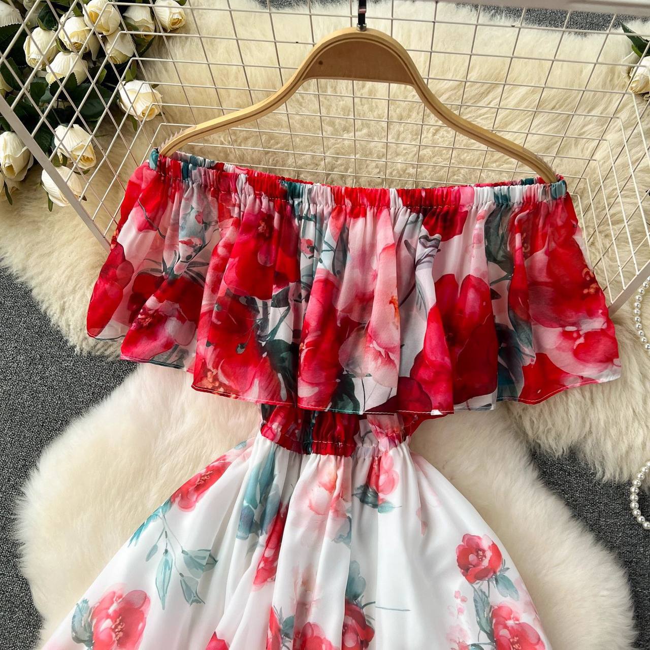Robe rose rouge