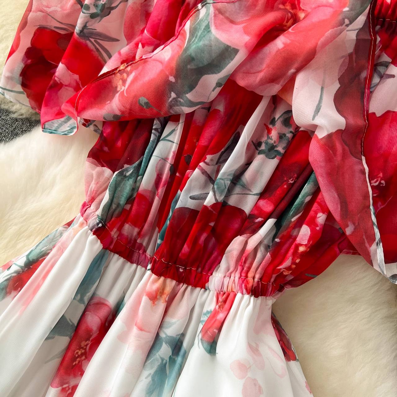 Robe rose rouge
