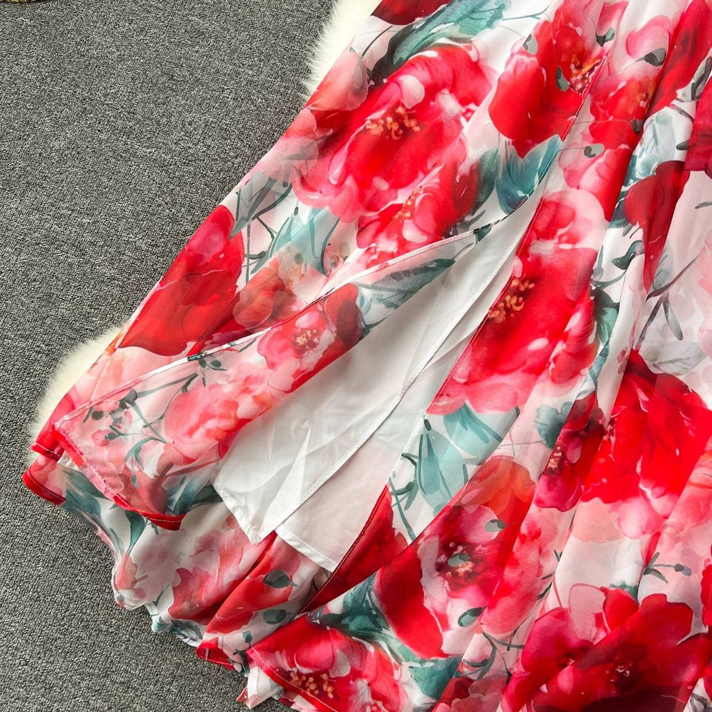 Robe rose rouge