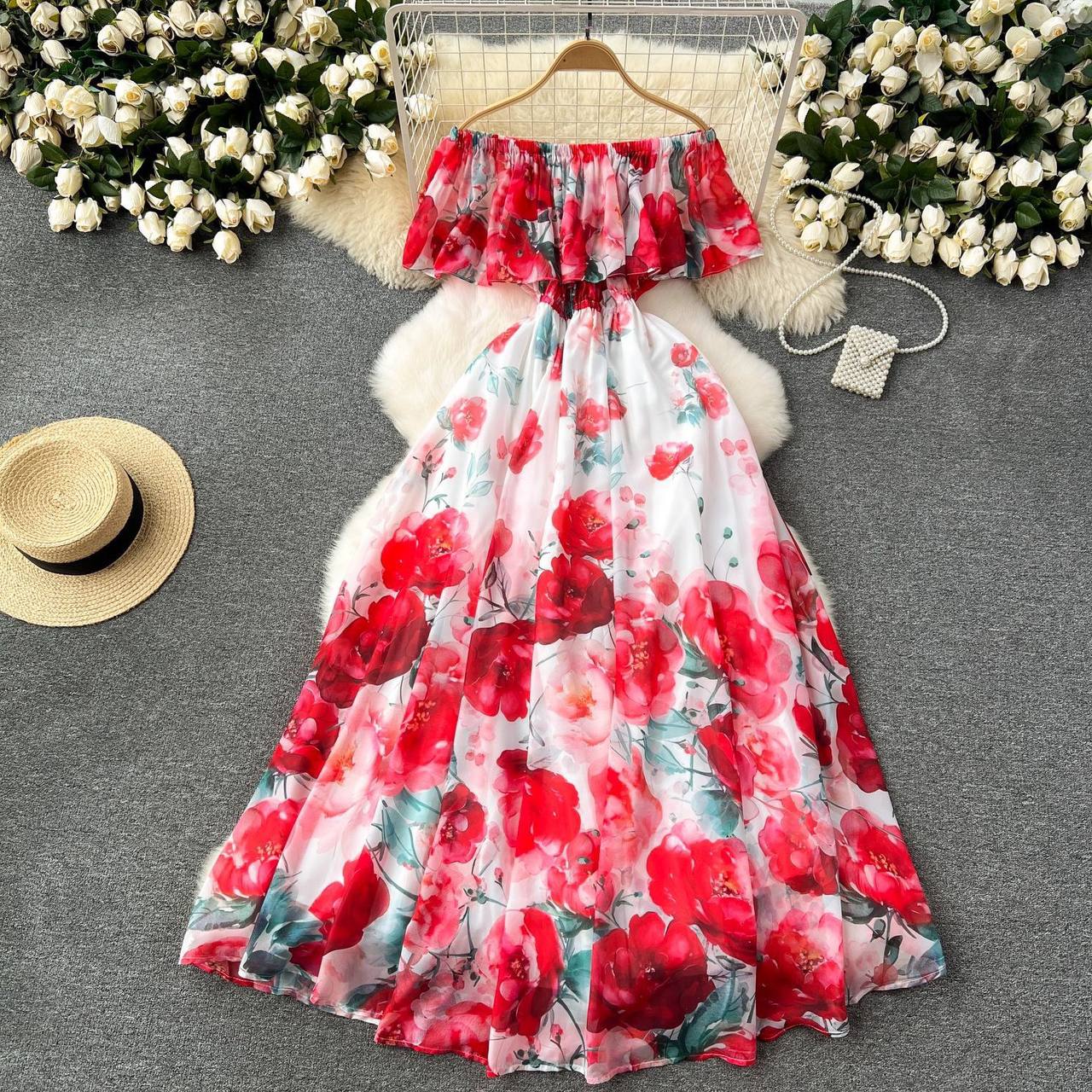 Robe rose rouge